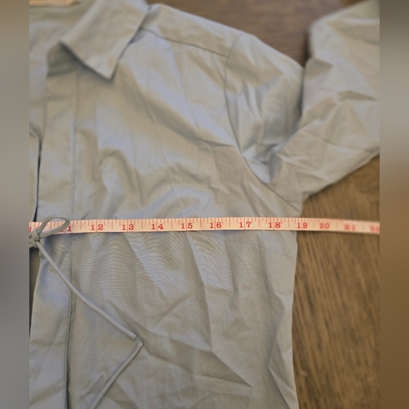 Abercrombie & Fitch Tie Front Long Sleeves Shirt Size Small In Blue - Picture 9 of 12